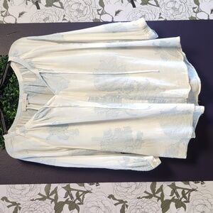 LOFT Metallic Boho Peasant Top